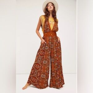 Free People Cosmos Wide Leg Jumpsuit